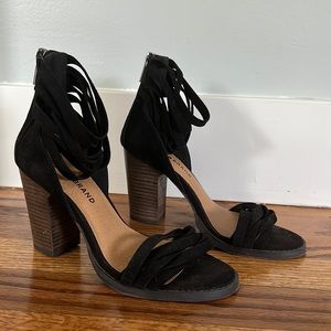 Black Suede Lucky Brand Heels